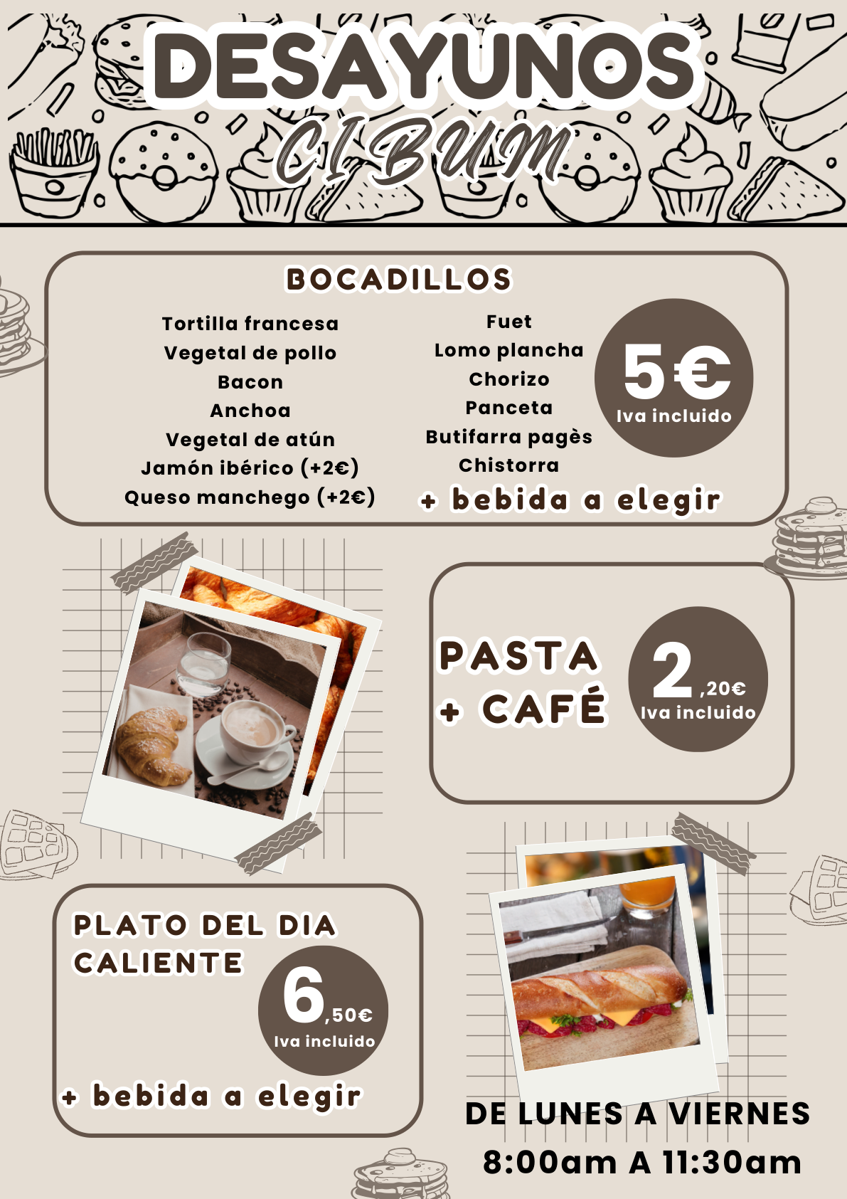 Previsualización menú desayunos